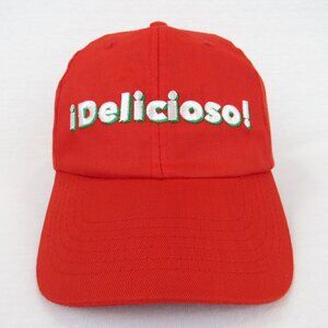 DELICIOSO! Unisex Adult Hat Strapback Embroidered Italian Red Cap